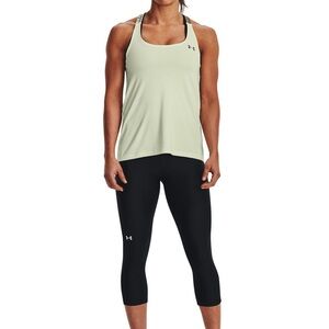 Under Armour Heatgear Armour Wordmark Doublestrap Mint Green Tank Top Size S